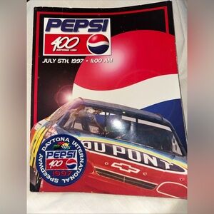 Vintage Pepsi 400 Daytona USA Program and Patch
